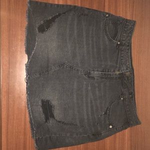 Wild Fable Black Jean Skirt